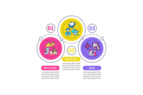 Archive Collections Vector Infographic for Web and Editorial Use