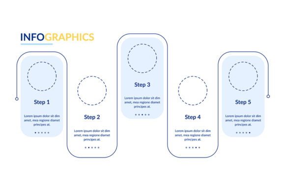 Blank White Vector Infographic Template for Graphics and Infographics