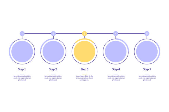Circle Flowchart Infographic Template for Graphics and Infographics