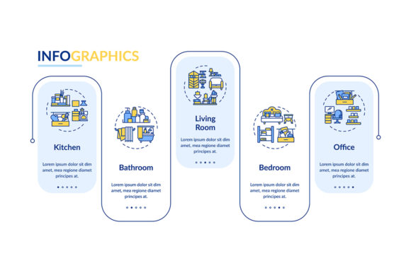 Cleaning Area Vector Infographic Graphics
