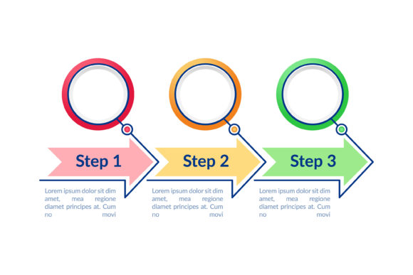 Colorful Circles Vector Infographic Graphics