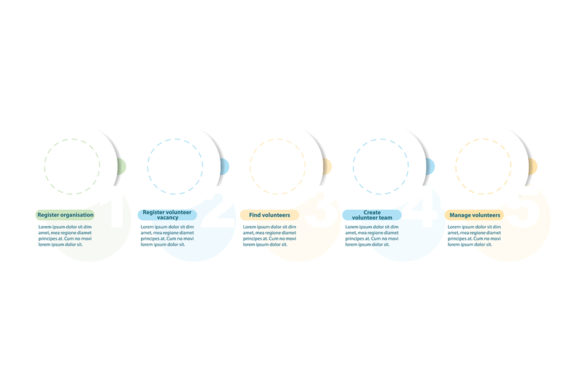 Corporate Flowchart with Circles: A Modern Graphic Design Asset for Infographics