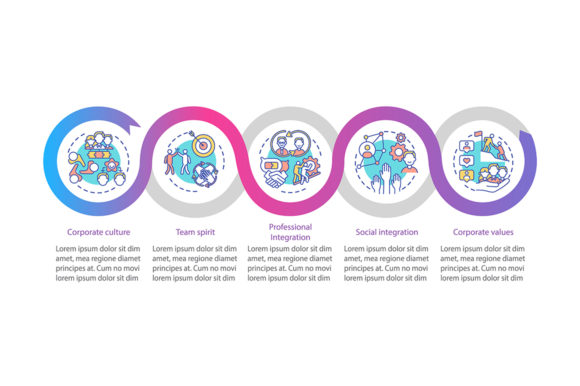 Corporate Values Vector Infographic for Modern Web Design