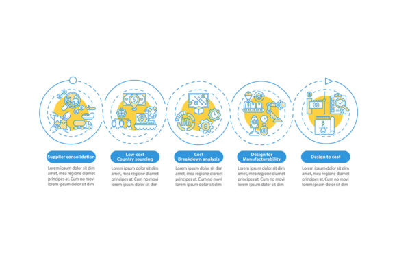 Cost Reduce Vector Infographic Template for Graphics and Infographics