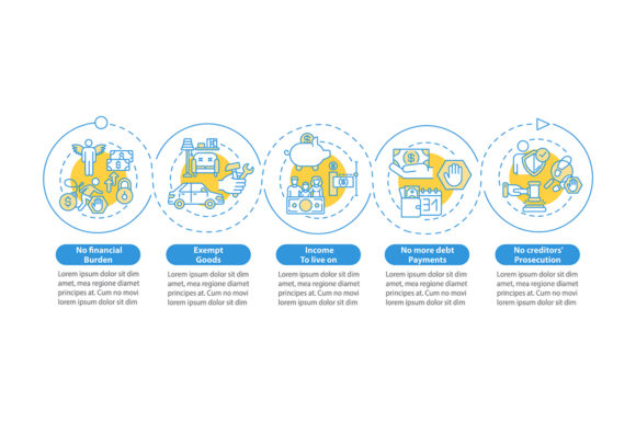 Debt Freedom Vector Infographic Template for Graphics and Infographics