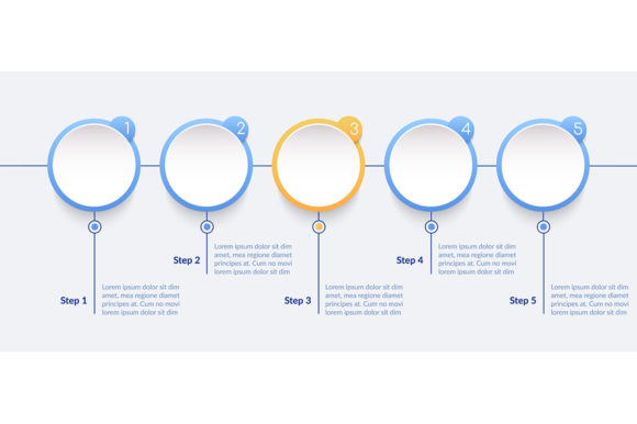 Empty Business Infographic Template for Graphics and Infographics