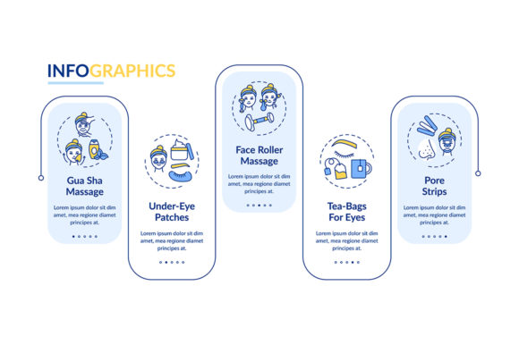 Face Care Procedures Vector Infographic for Modern Graphics