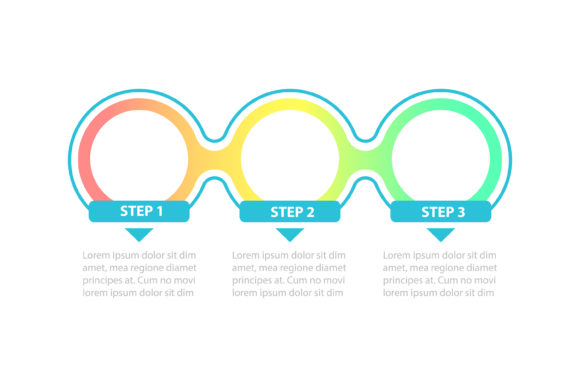 Gradient Blank Circles Vector Infographic for Modern Graphics