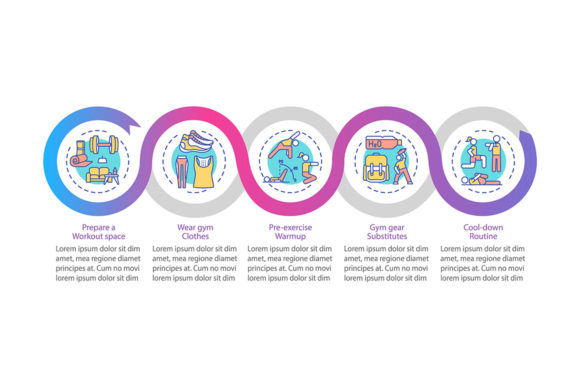 Home Exercising Tips Vector Infographic