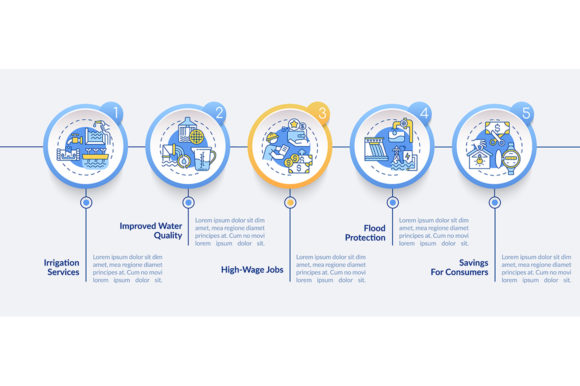 Hydropower Vector Infographic Template for Local Business Graphics