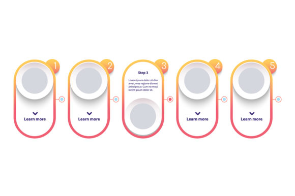 Sequential Vector Infographic Template for Business Roadmaps