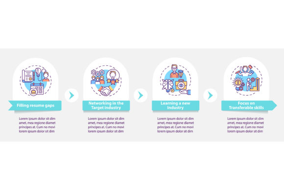 Transition Career Benefits Vector Infographic for Web Use