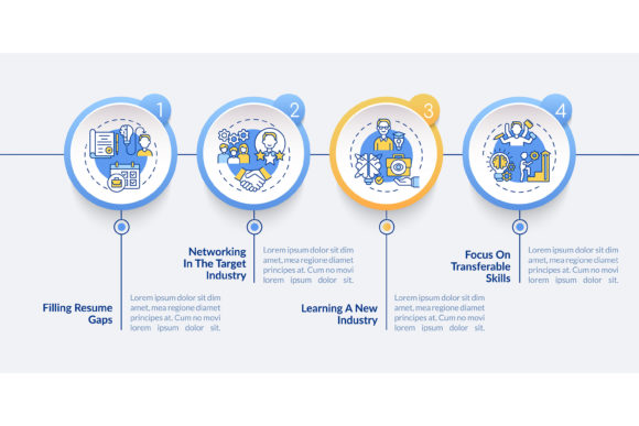 Transition Job Pros Vector Infographic for Clean Web Design