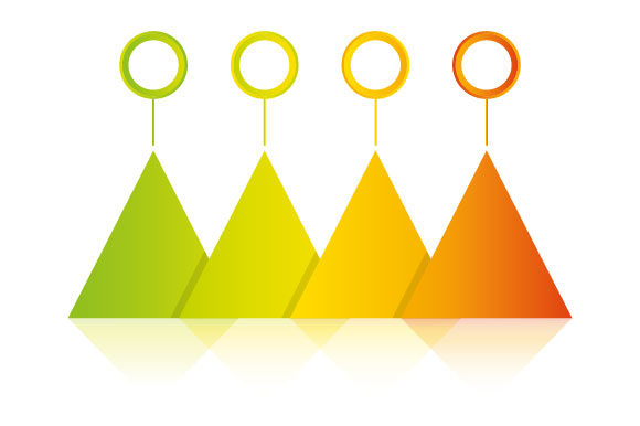Triangle Chart Infographic Template for Graphics and Craft Projects